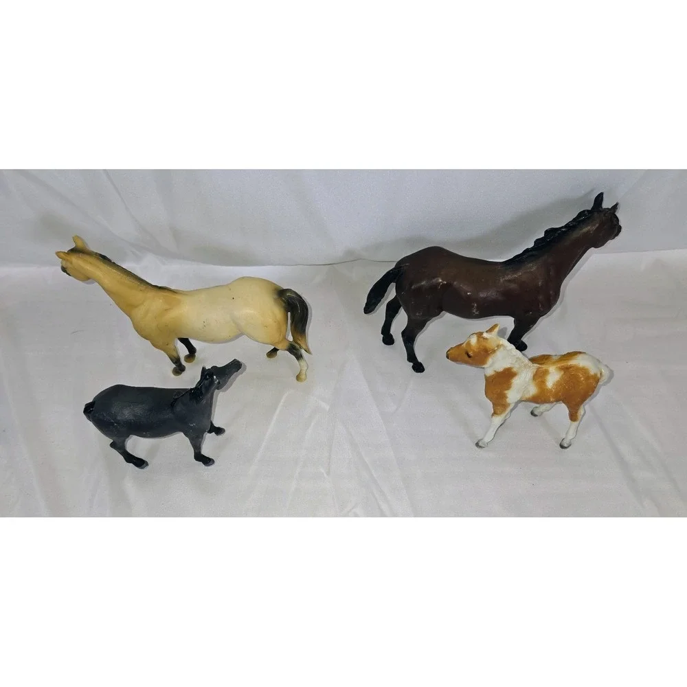 Vintage Model Horse Lot of 4 - Breyer & Schleich Horses - Buckskin, Stormy Foal